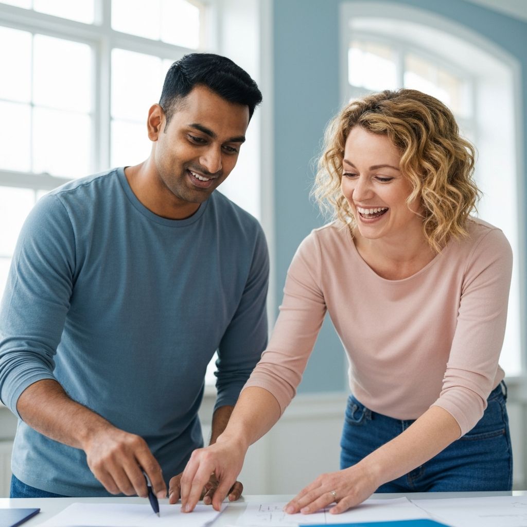 Couple supporting each other