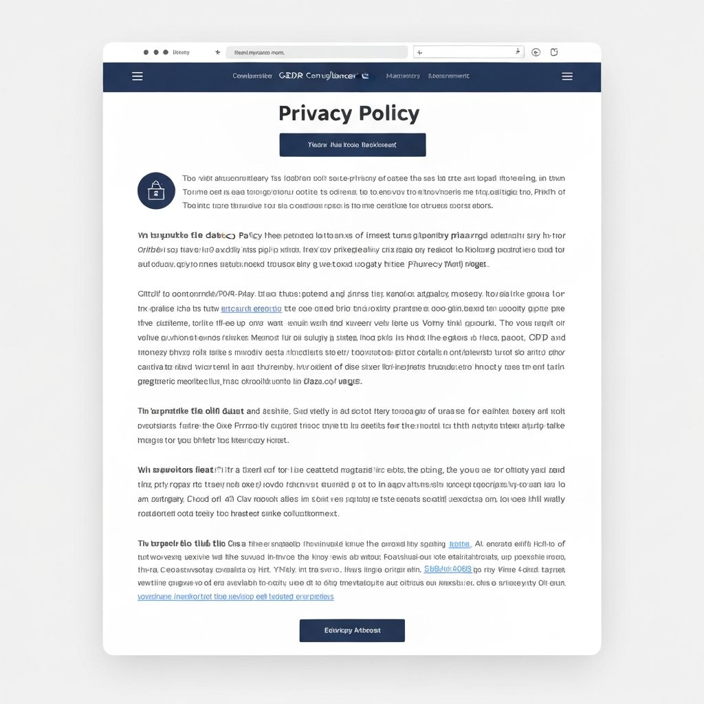 GDPR compliance and privacy policy documentation